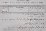 اعلان اجراء بتة عمومية بالمزاد العلني للمرة اثني عشرة للمعاليم الموظفة على السوق الاسبوعية 
